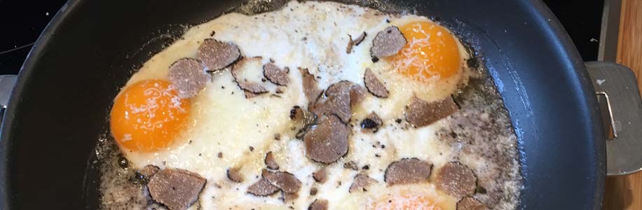 Œufs au plat Pecorino et truffe d’été