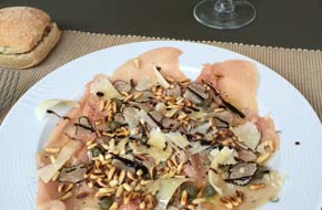 Carpaccio de veau à la truffe d'été