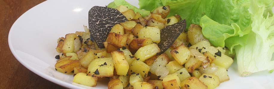 Sauté de pomme de terre à la truffe noire