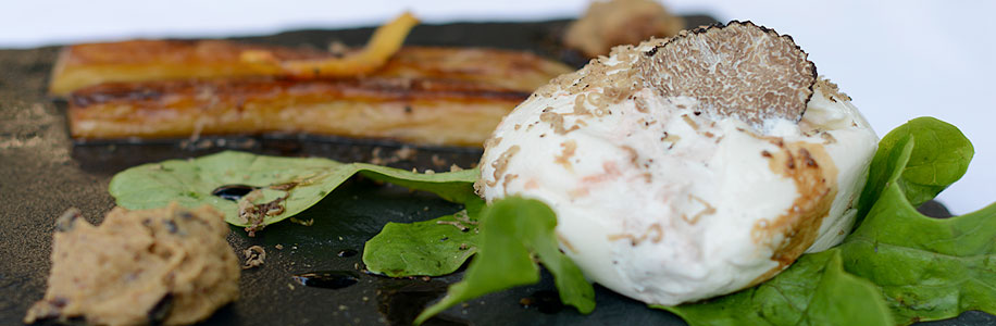 Burrata Truffée et Aubergines Confites