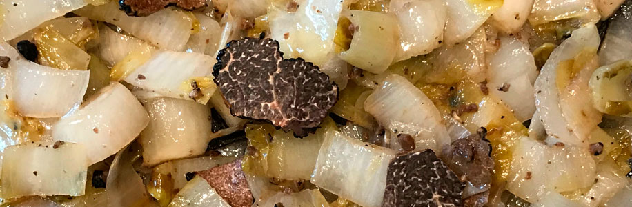 Endives confites aux truffes noires